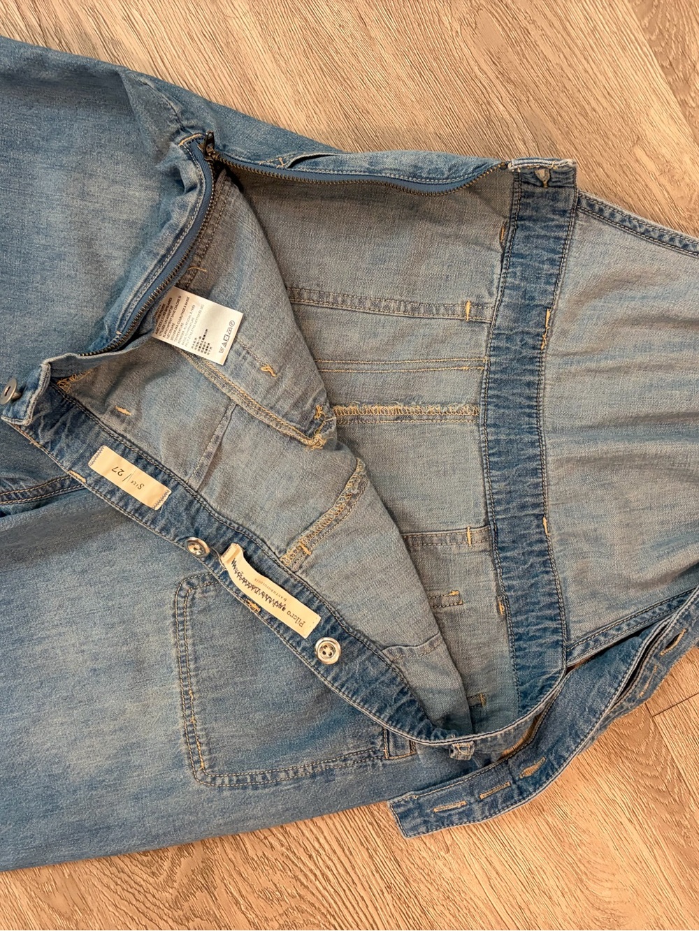 Pilcro Light Blue Denim Bib Overalls size 27 - Picture 7 of 15